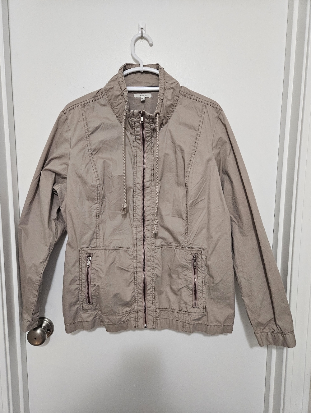 Maurices Taupe Casual Zip Jacket Size XXL